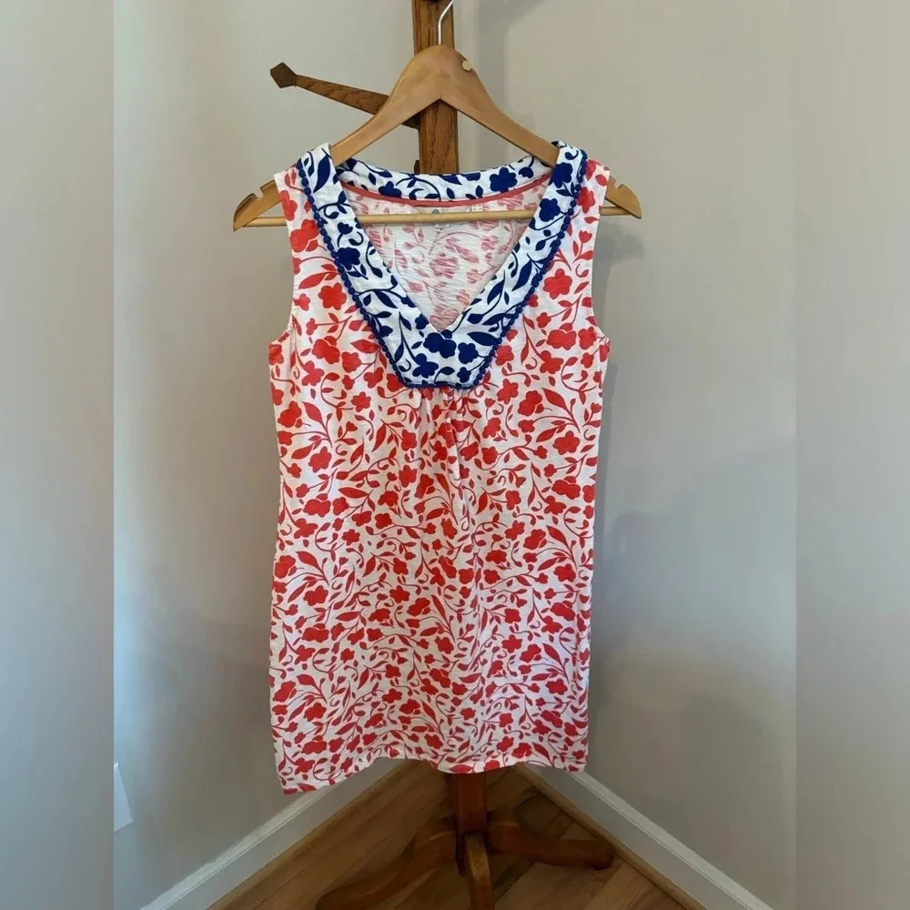Boden Size 6 Petite Floral Cotton Sleeveless Dress